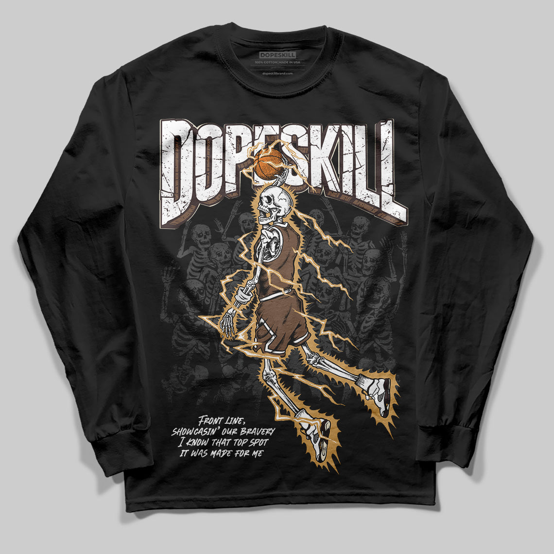 Earth 5s DopeSkill Long Sleeve T-Shirt Thunder Dunk Graphic