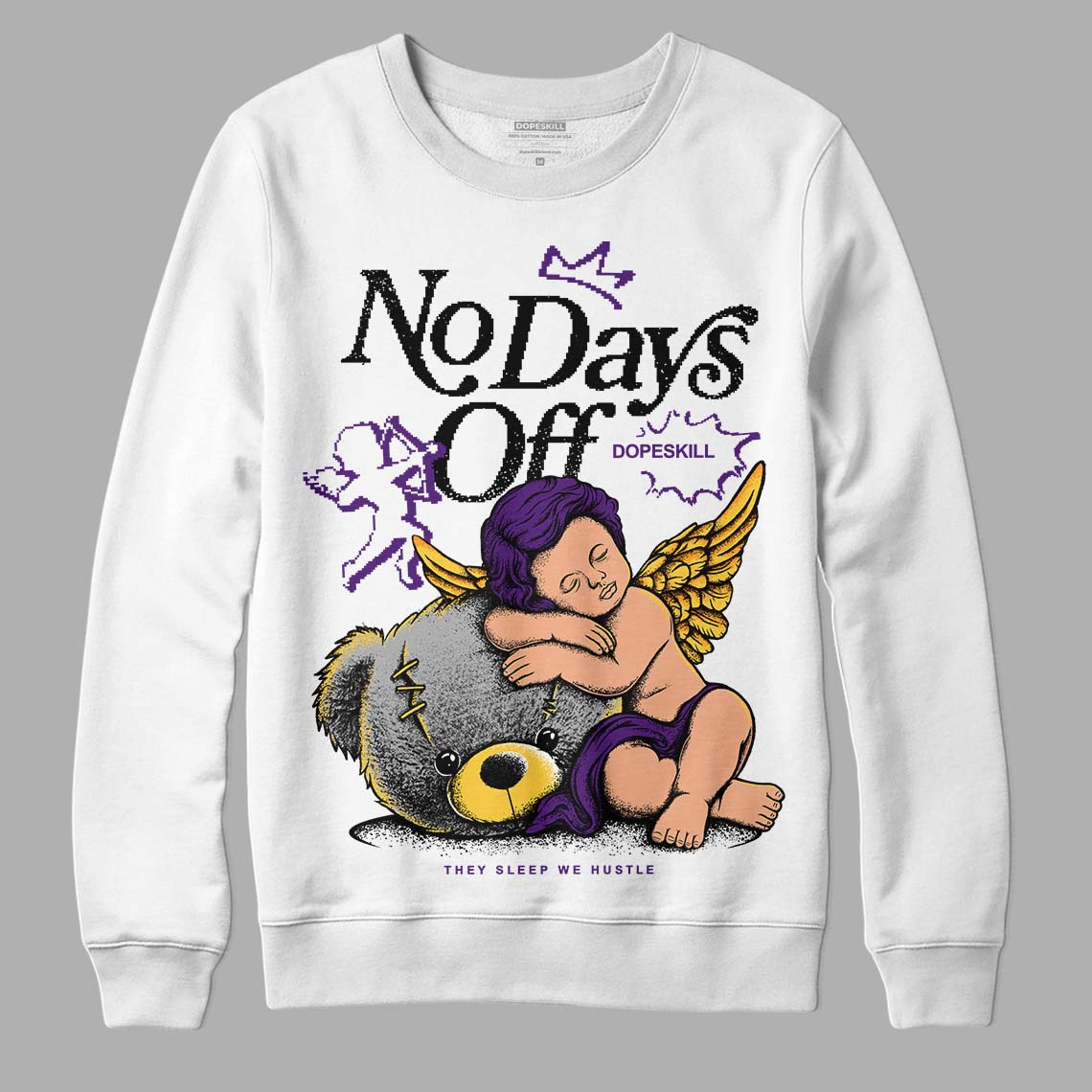 Field Purple 12s DopeSkill Sweatshirt New No Days Off Graphic