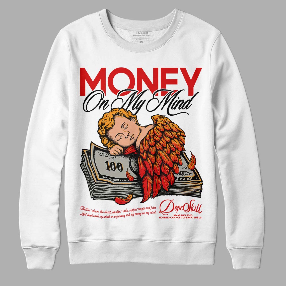 Fire Red 3s DopeSkill Sweatshirt MOMM Graphic