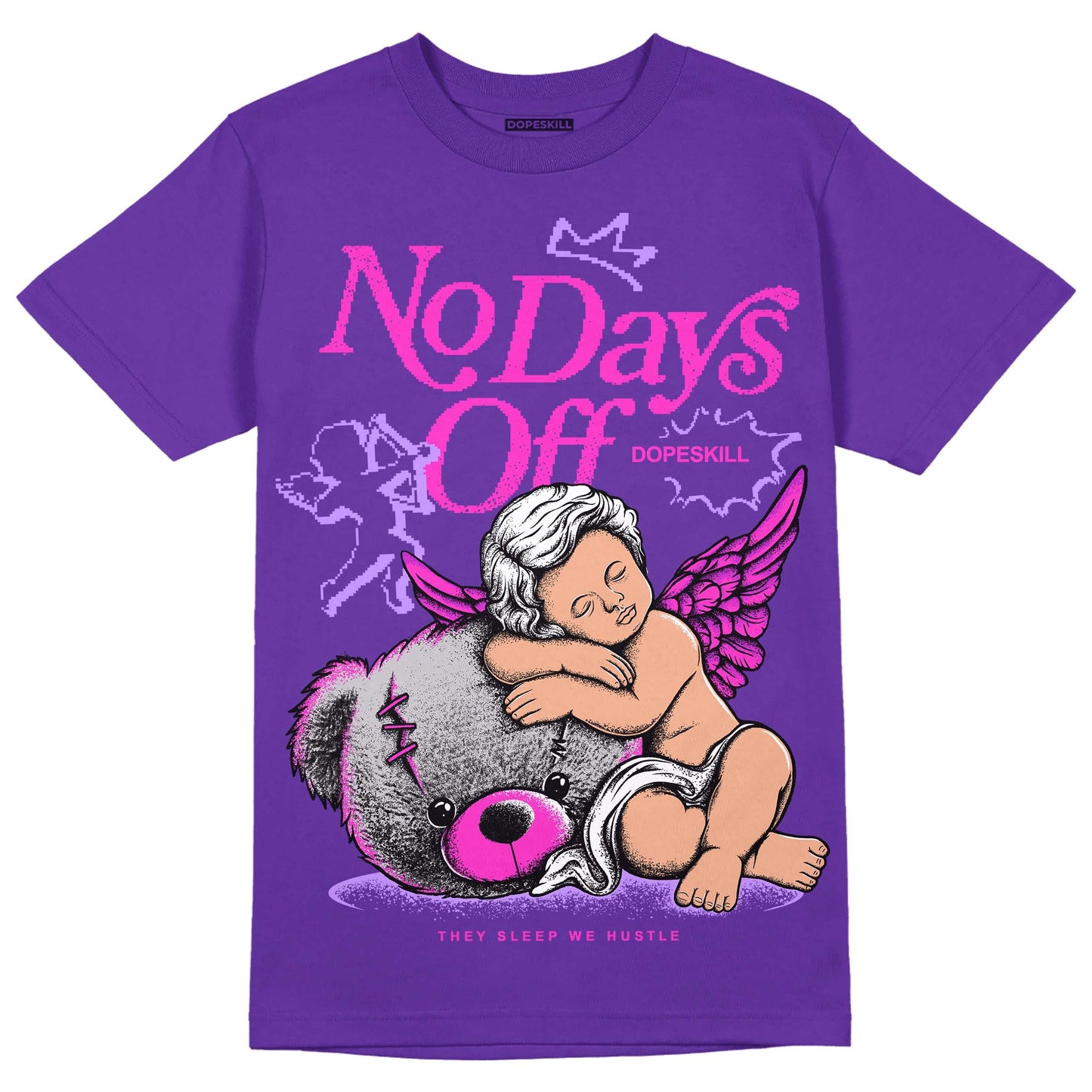 Court Purple 13s DopeSkill Purple T-shirt New No Days Off Graphic