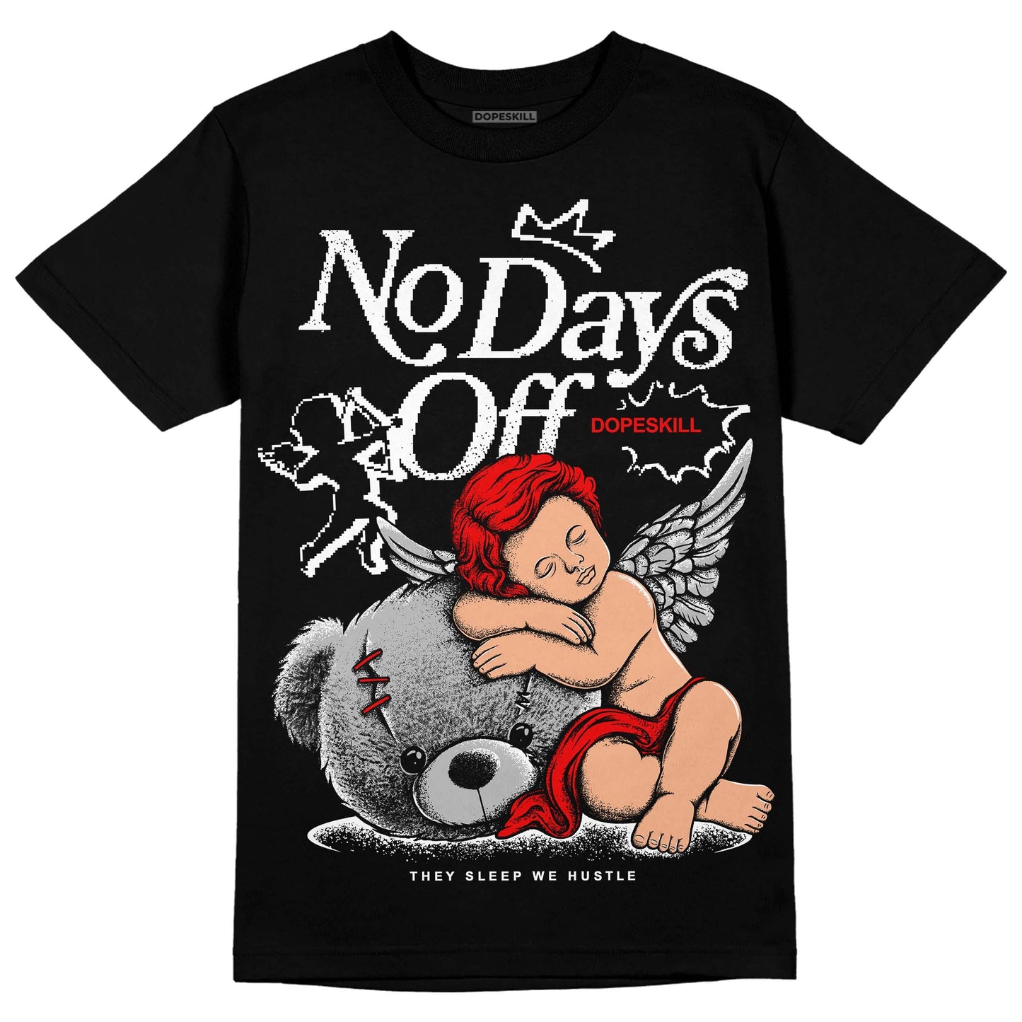 Dunk Low Panda White Black DopeSkill T-Shirt New No Days Off Graphic