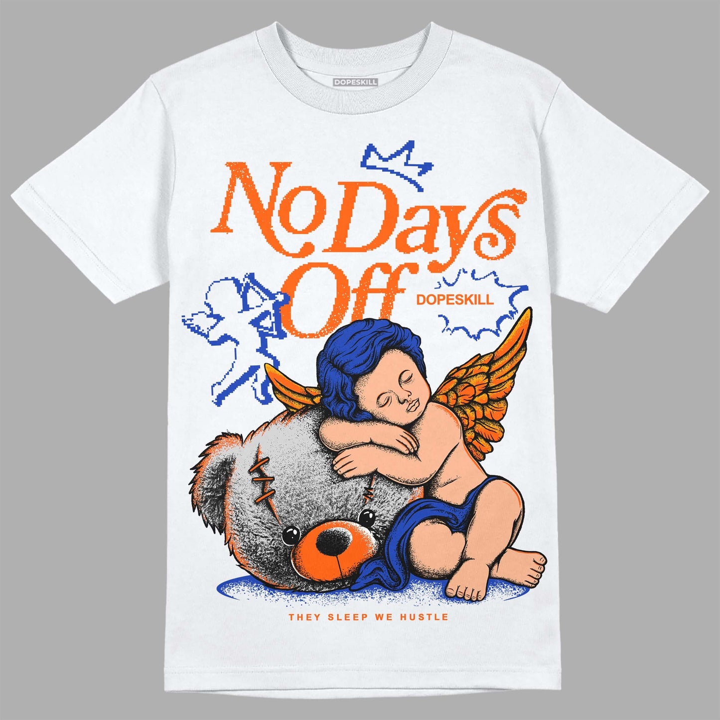 Dunk Low Futura Orange Blaze DopeSkill T-Shirt New No Days Off Graphic
