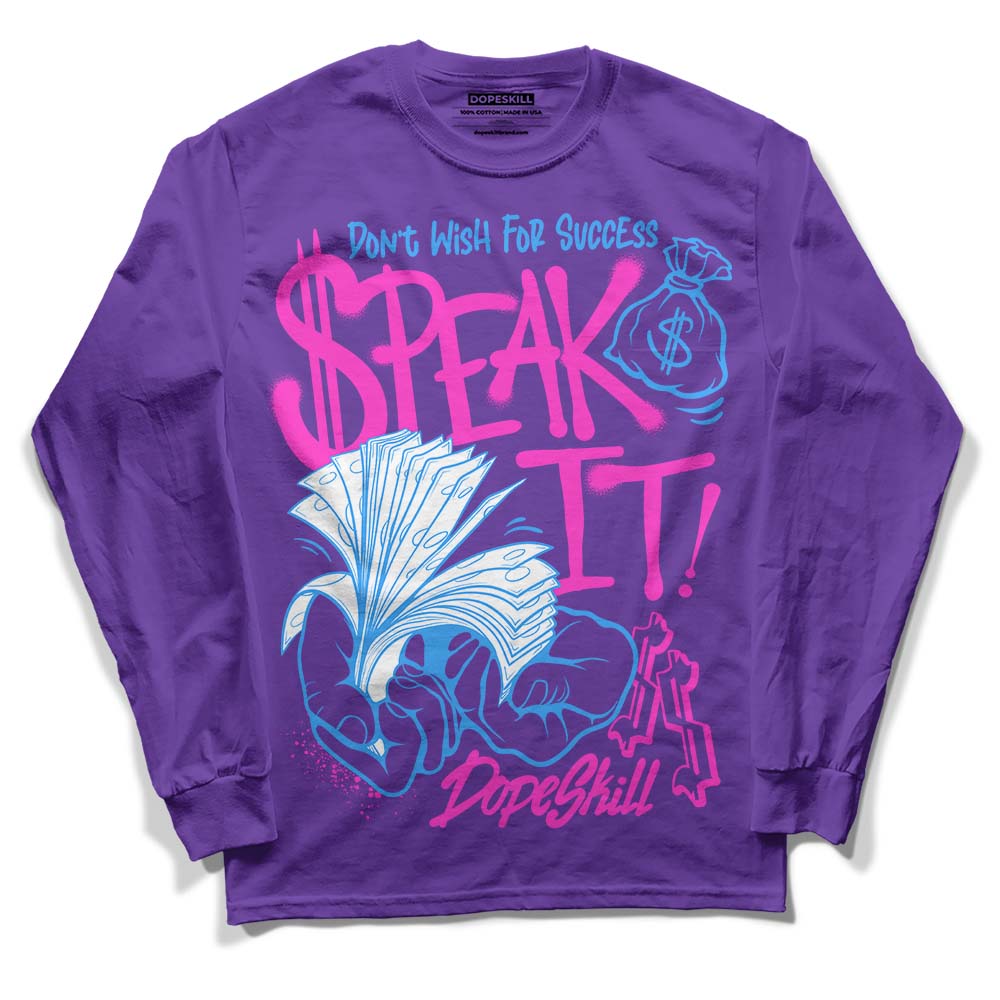 PURPLE Collection DopeSkill Purple Long Sleeve T-Shirt Speak It Graphic