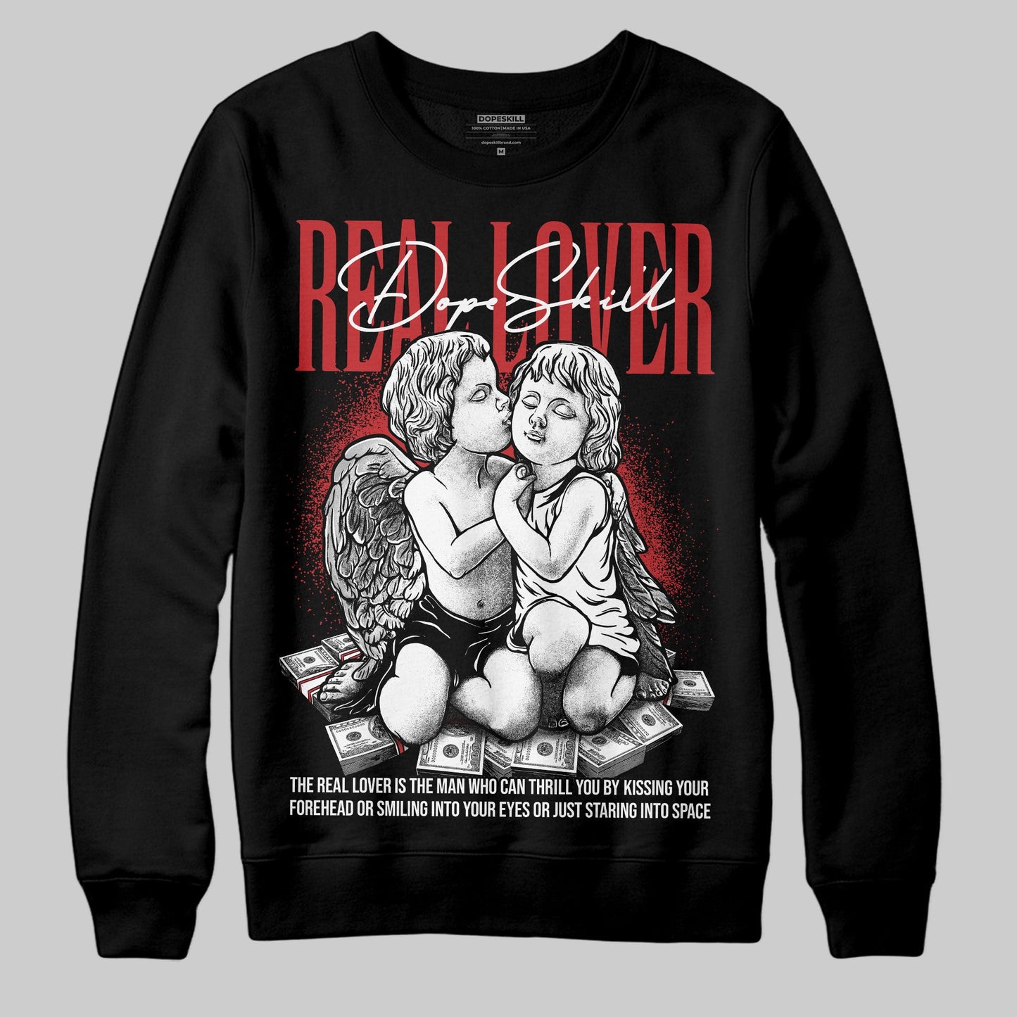 Bred Velvet 11s DopeSkill Sweatshirt Real Lover Graphic