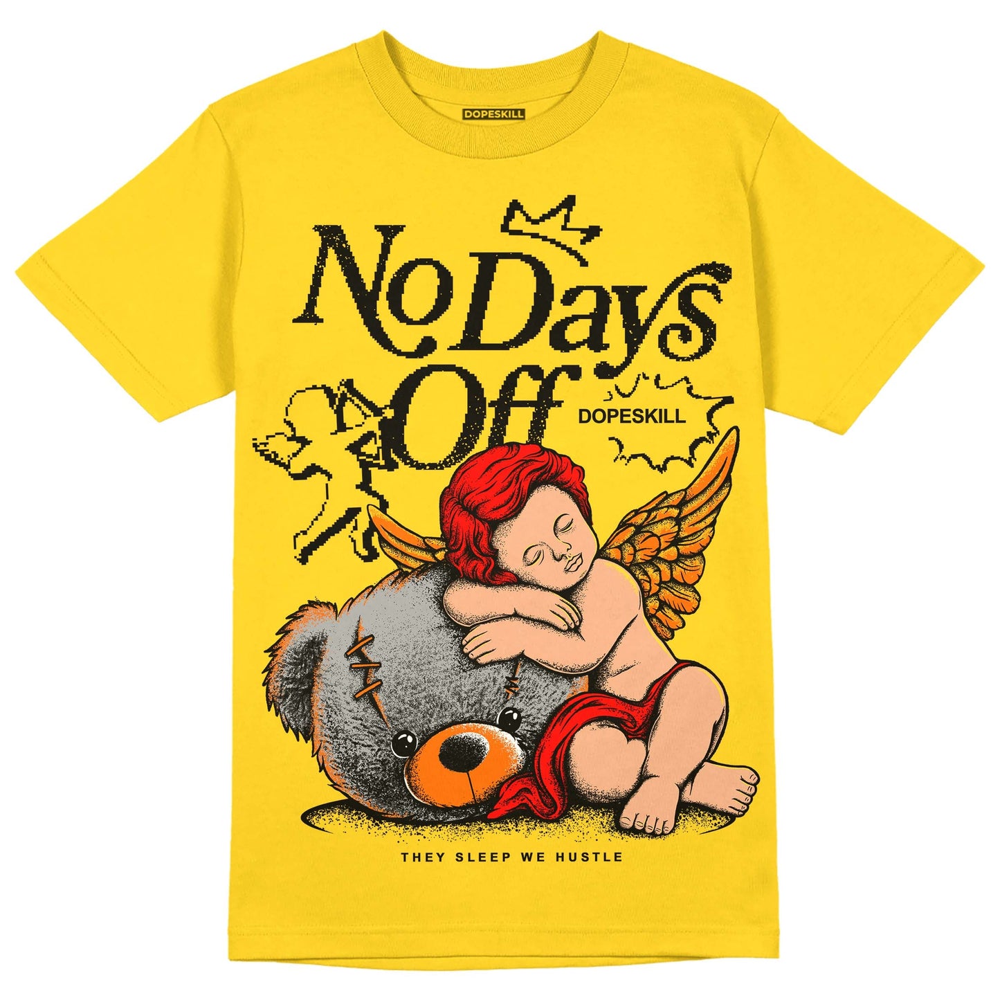 Black Tour Yellow AJ 4 Thunder DopeSkill Unisex T-Shirt New No Days Off Graphic