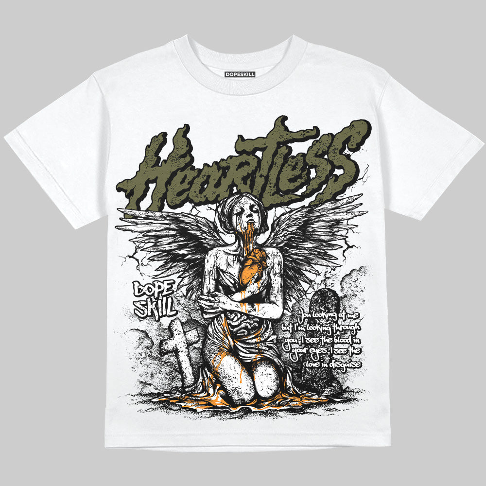 Olive 5s DopeSkill Oversize Print T-Shirt Heartless Graphic