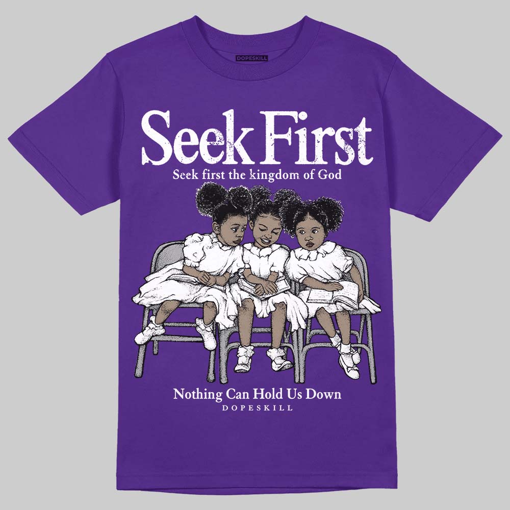 Field Purple 12s DopeSkill T-Shirt New Seek First Graphic