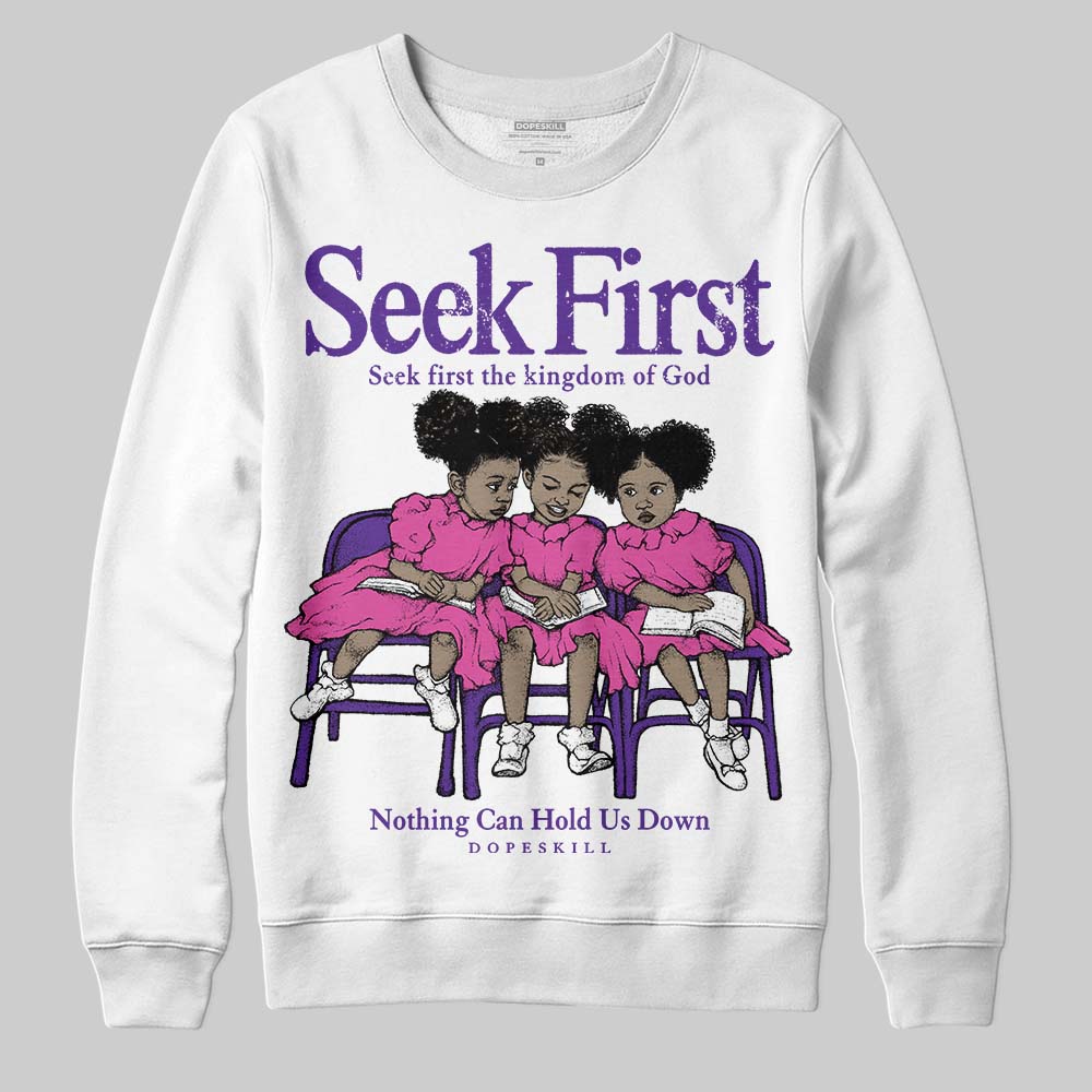PURPLE Collection DopeSkill Sweatshirt New Seek First Graphic