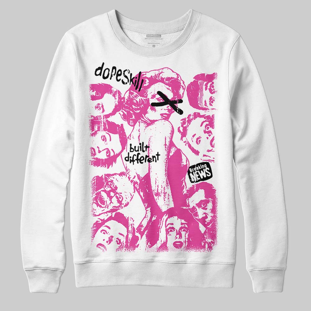 Pink Collection DopeSkill Sweatshirt Built Different Graphic