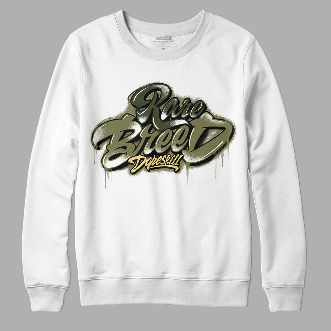 Craft Olive 4s DopeSkill Sweatshirt Rare Breed Type Graphic