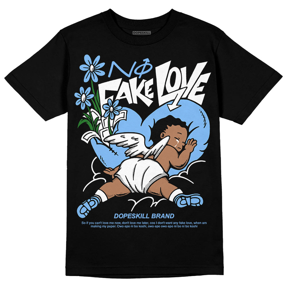 University Blue Collection DopeSkill T-Shirt No Fake Love Graphic