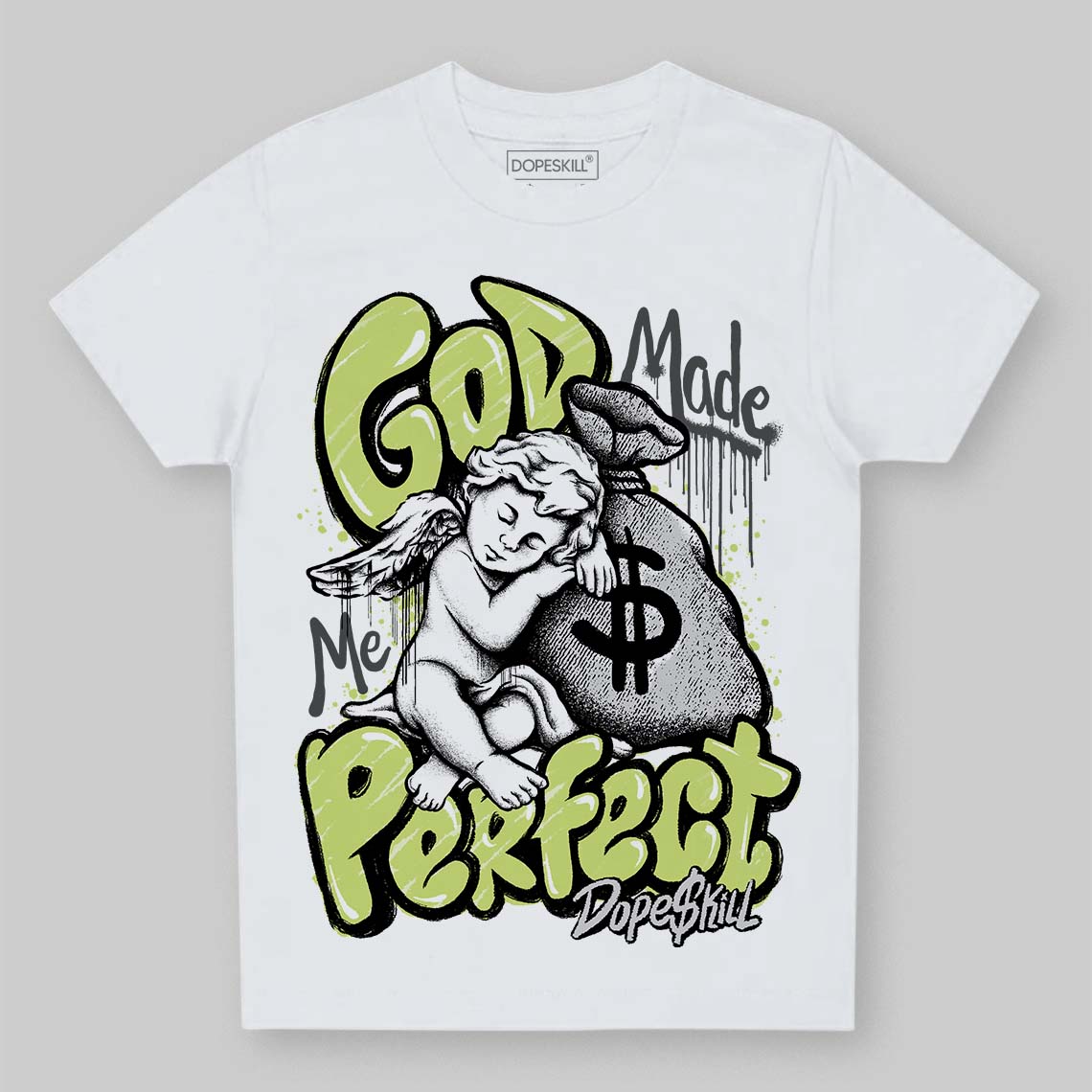 Light Lemon Twist 4s DopeSkill Toddler Kids T-shirt God Made Me Perfect Graphic