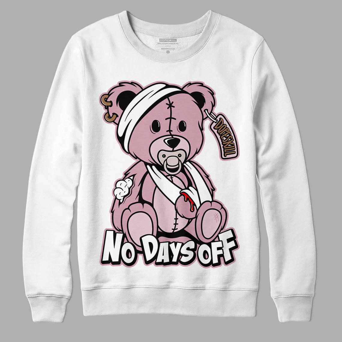 Dunk Low Teddy Bear Pink DopeSkill Sweatshirt Hurt Bear Graphic