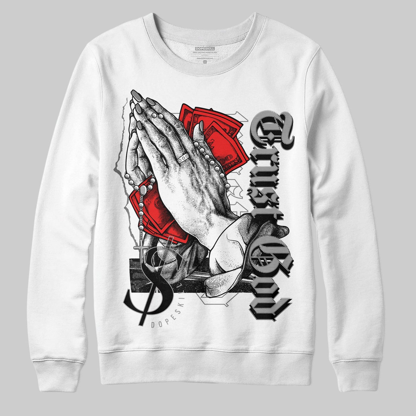 Grey Collection DopeSkill Sweatshirt Trust God Graphic