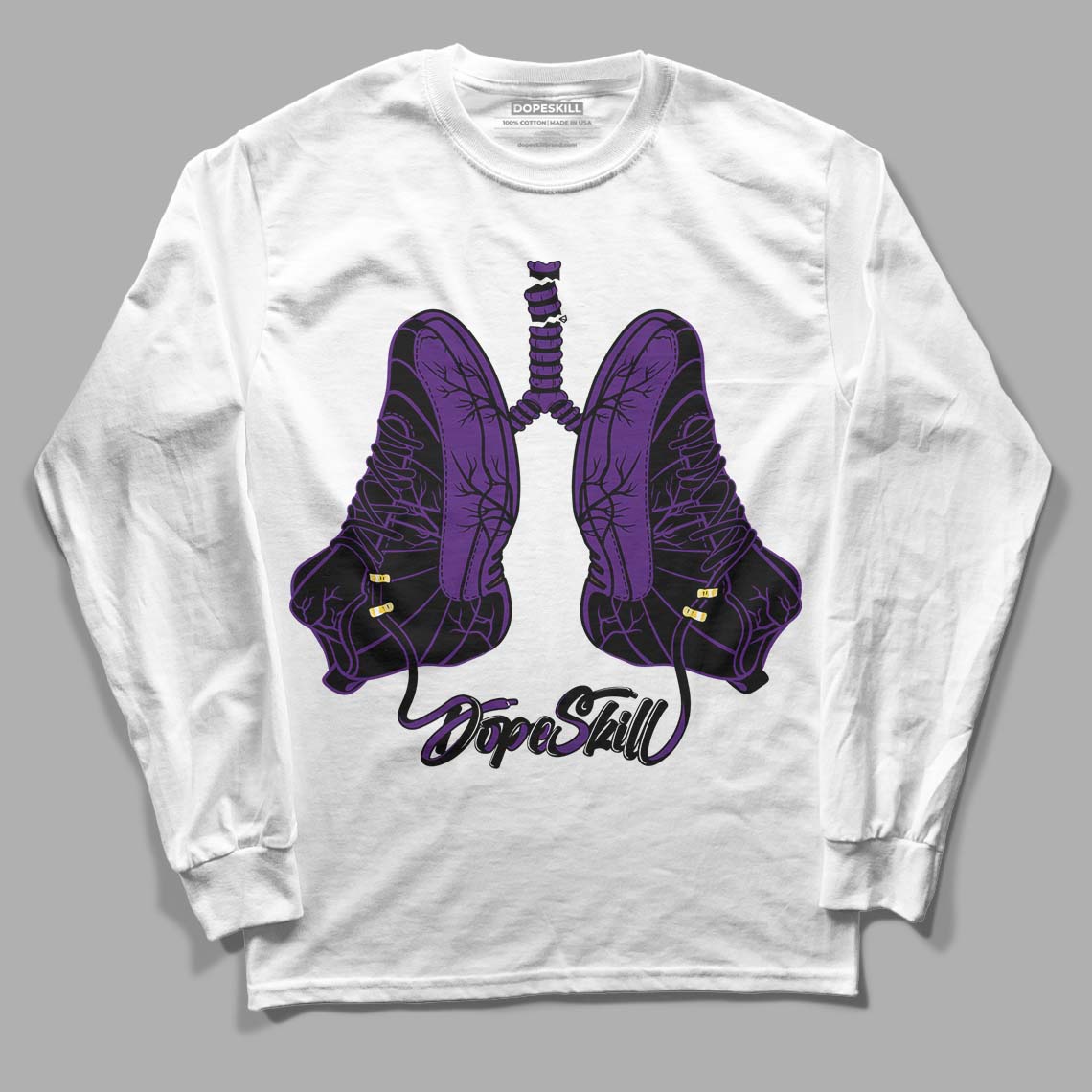 Field Purple 12s DopeSkill Long Sleeve T-Shirt Breathe Graphic