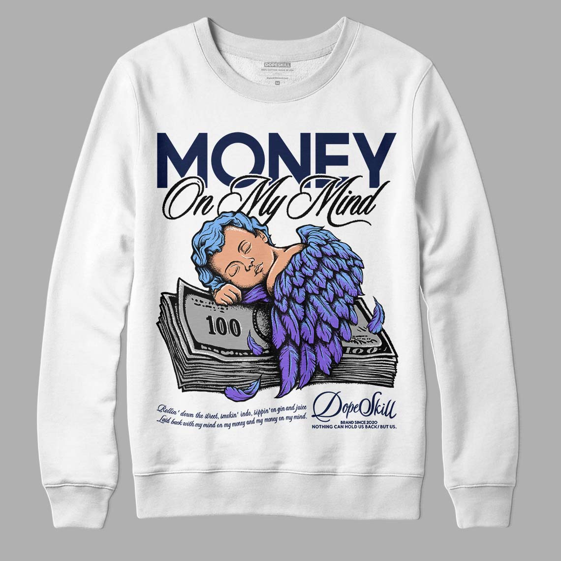 Midnight Navy 5s DopeSkill Sweatshirt MOMM Graphic