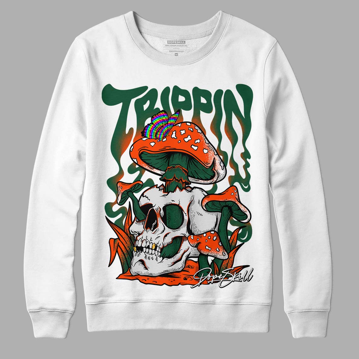 Dunk Low Team Dark Green Orange DopeSkill Sweatshirt Trippin Graphic