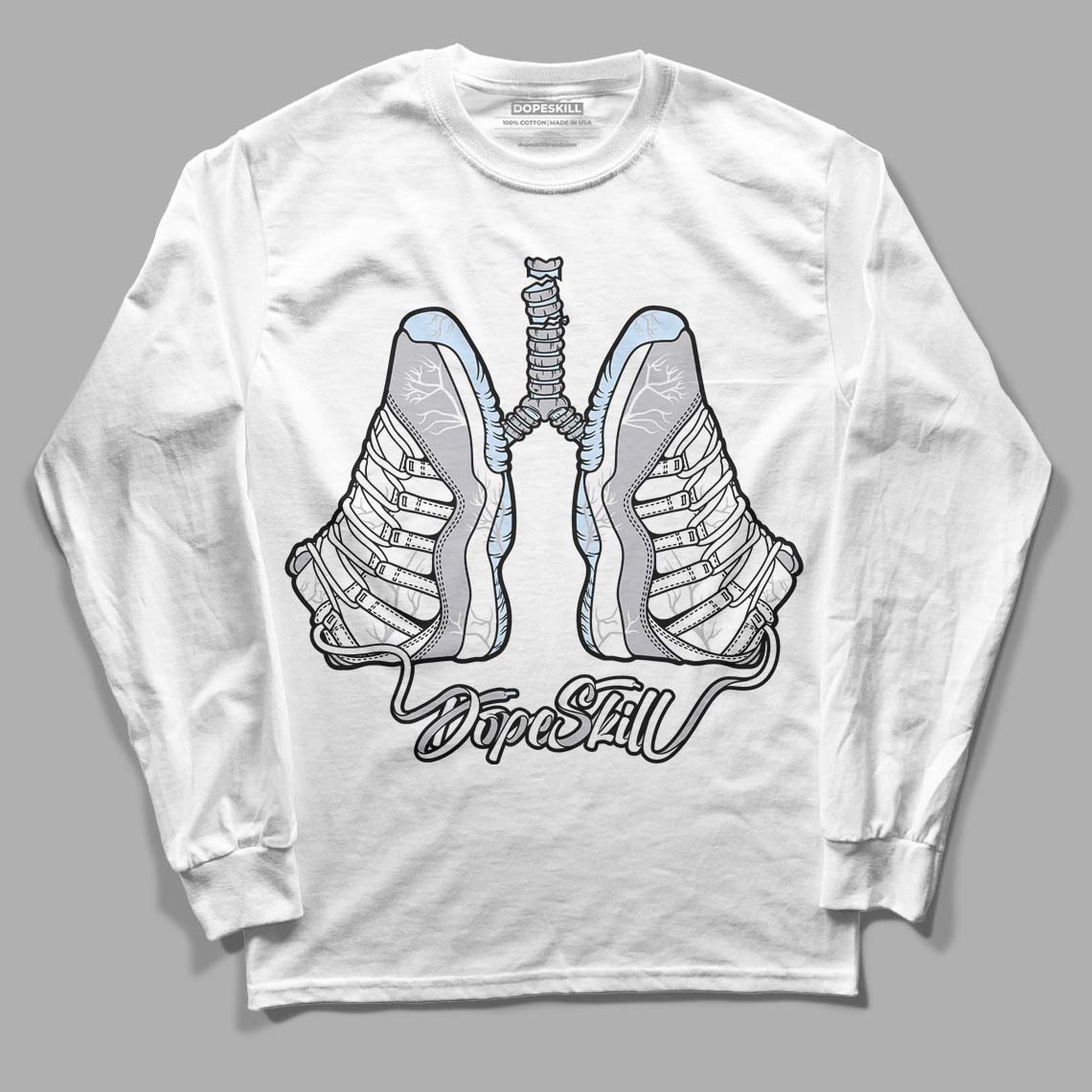 Cement Grey 11s DopeSkill Long Sleeve T-Shirt Breathe Graphic