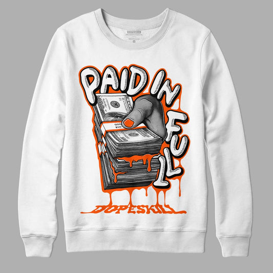 Orange Milk DopeSkill Sweatshirt Paid In Full Graphic