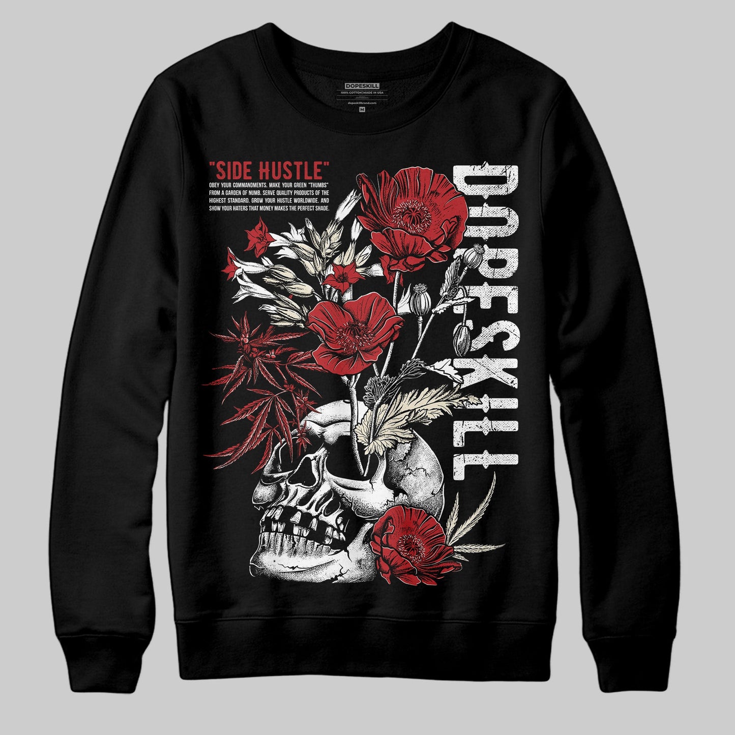 Black Toe Reimagined 1s DopeSkill Sweatshirt Side Hustle Graphic