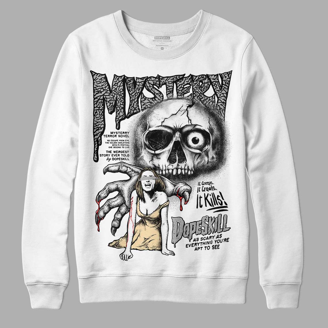 Off Noir 3s DopeSkill Sweatshirt Mystery Ghostly Grasp Graphic