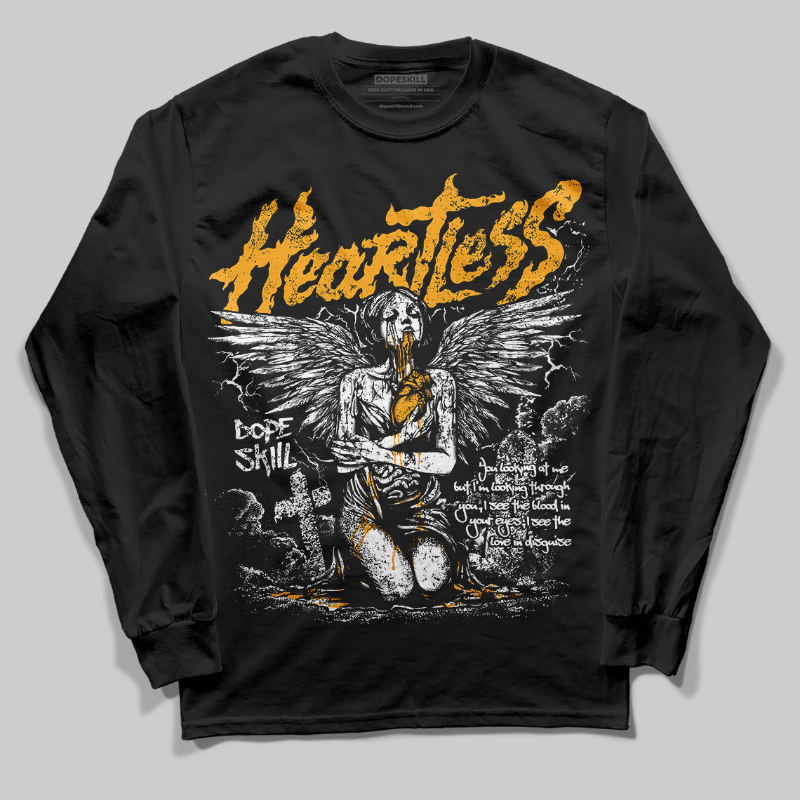Black Taxi 12s DopeSkill Long Sleeve T-Shirt Heartless Graphic