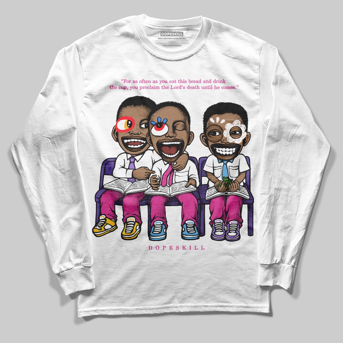 Dunk Active Fuchsia DopeSkill Long Sleeve T-Shirt First Sunday Graphic