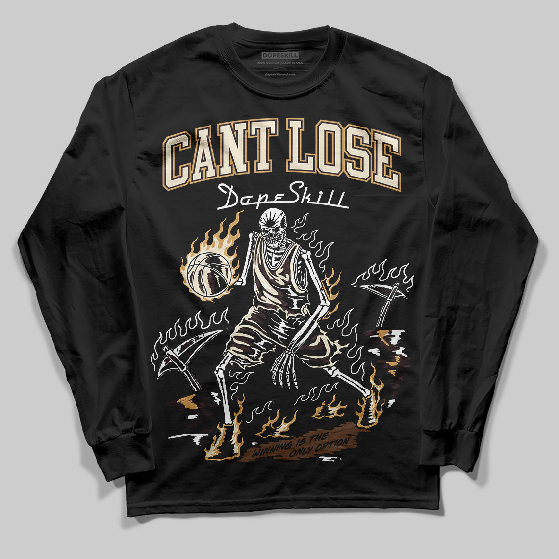 Earth 5s DopeSkill Long Sleeve T-Shirt Cant Lose Graphic