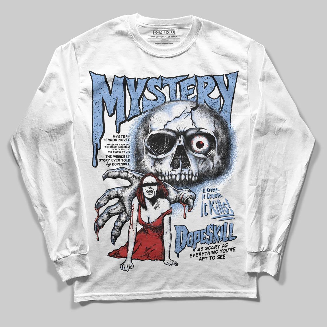 Forget Me Not 4s DopeSkill Long Sleeve T-Shirt Mystery Ghostly Grasp Graphic
