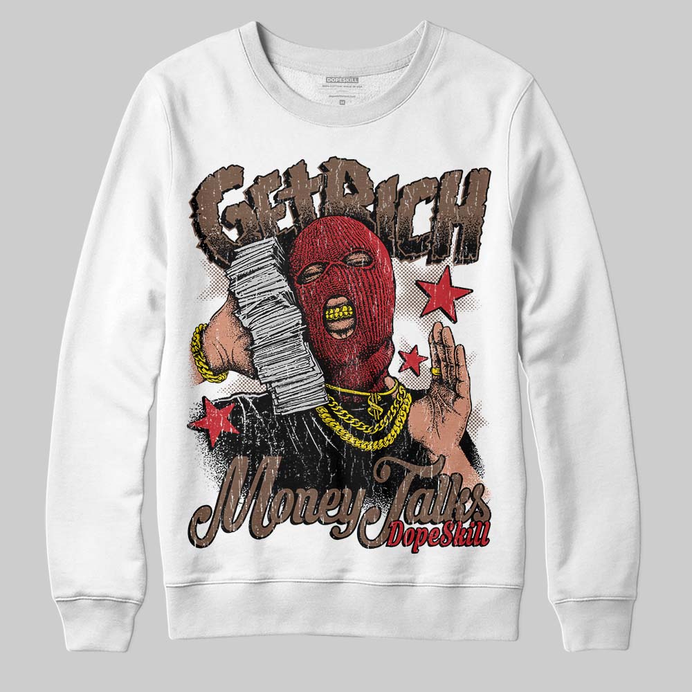Olive 9s DopeSkill Sweatshirt Get Rich Graphic
