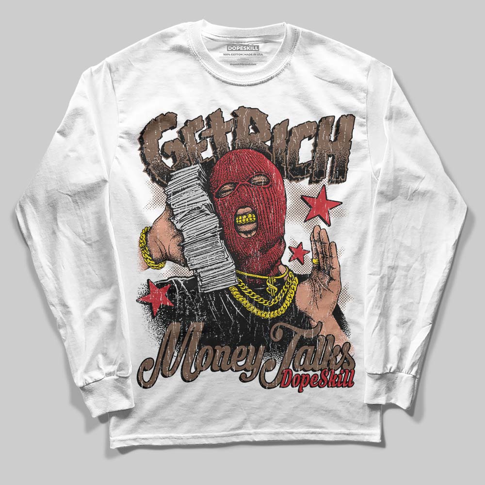 Olive 9s DopeSkill Long Sleeve T-Shirt Get Rich Graphic