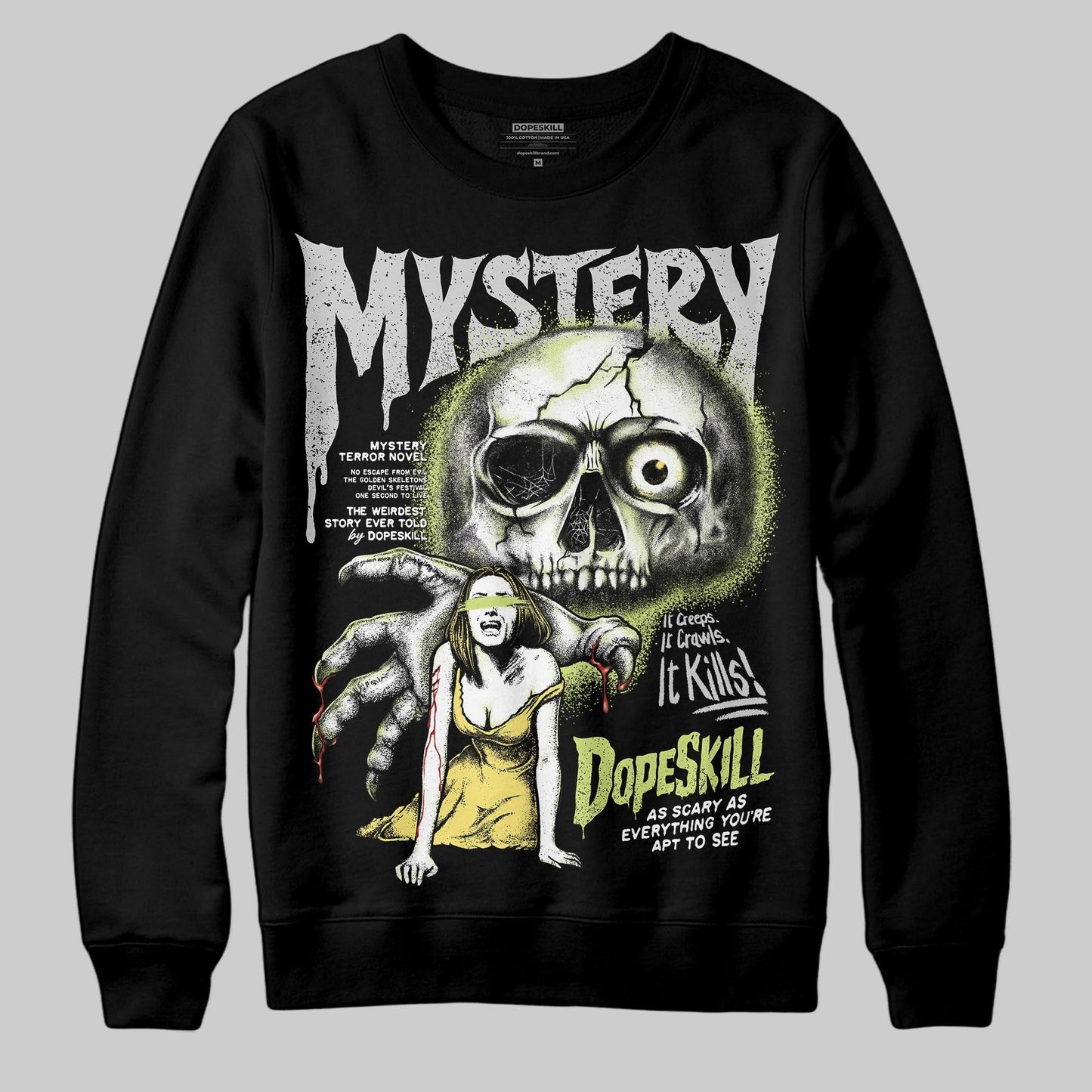 Light Lemon Twist 4s DopeSkill Sweatshirt Mystery Ghostly Grasp Graphic