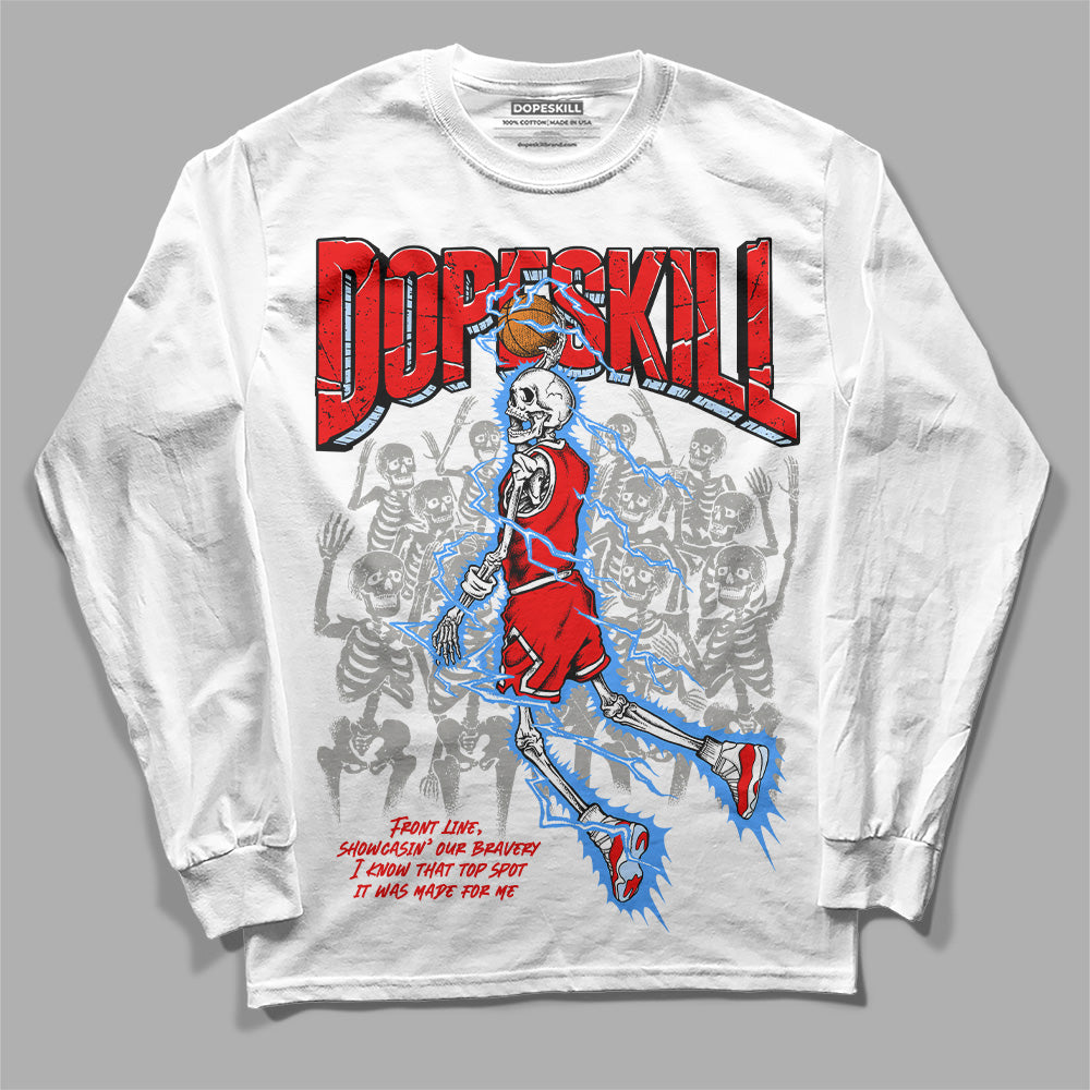 Cherry 11s DopeSkill Long Sleeve T-Shirt Thunder Dunk Graphic