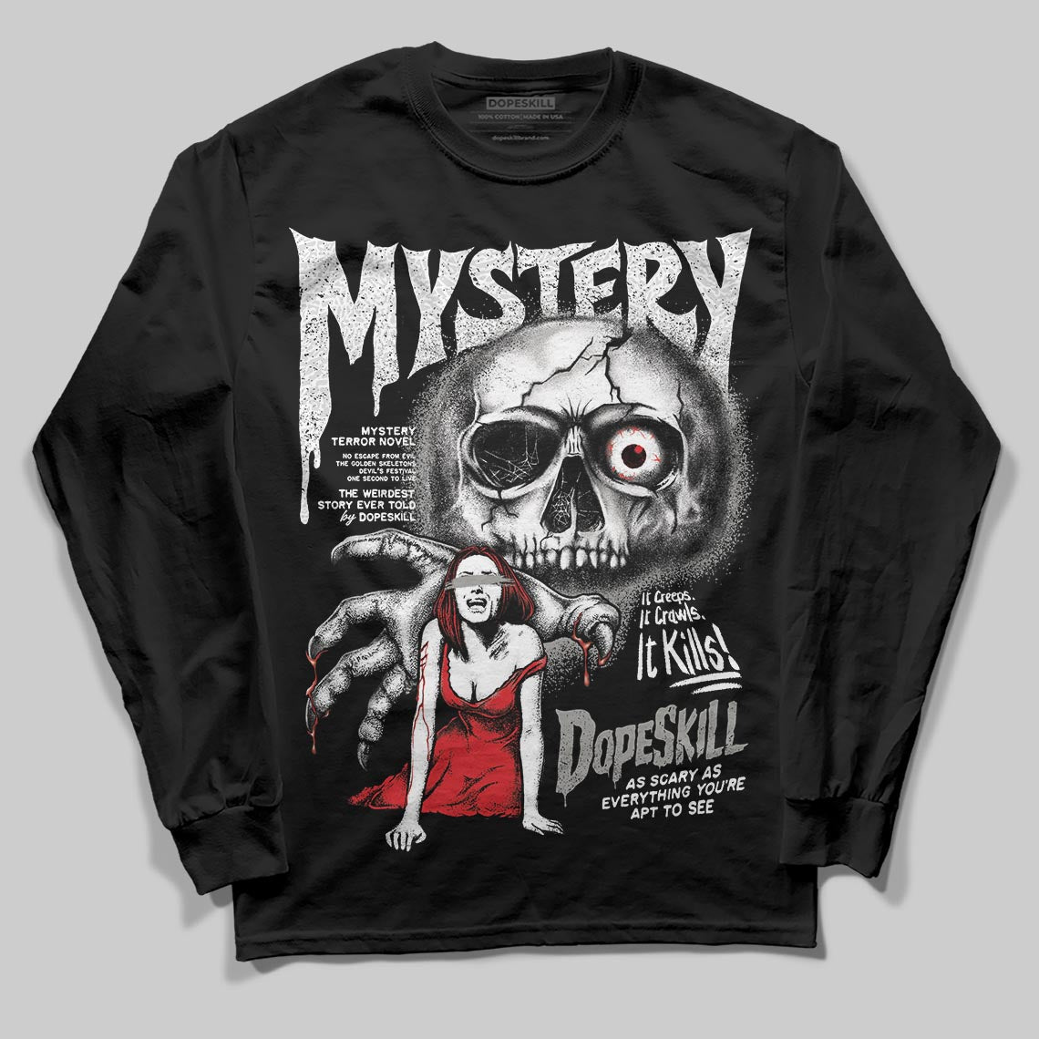 Pure Money 3s DopeSkill Long Sleeve T-Shirt Mystery Ghostly Grasp Graphic
