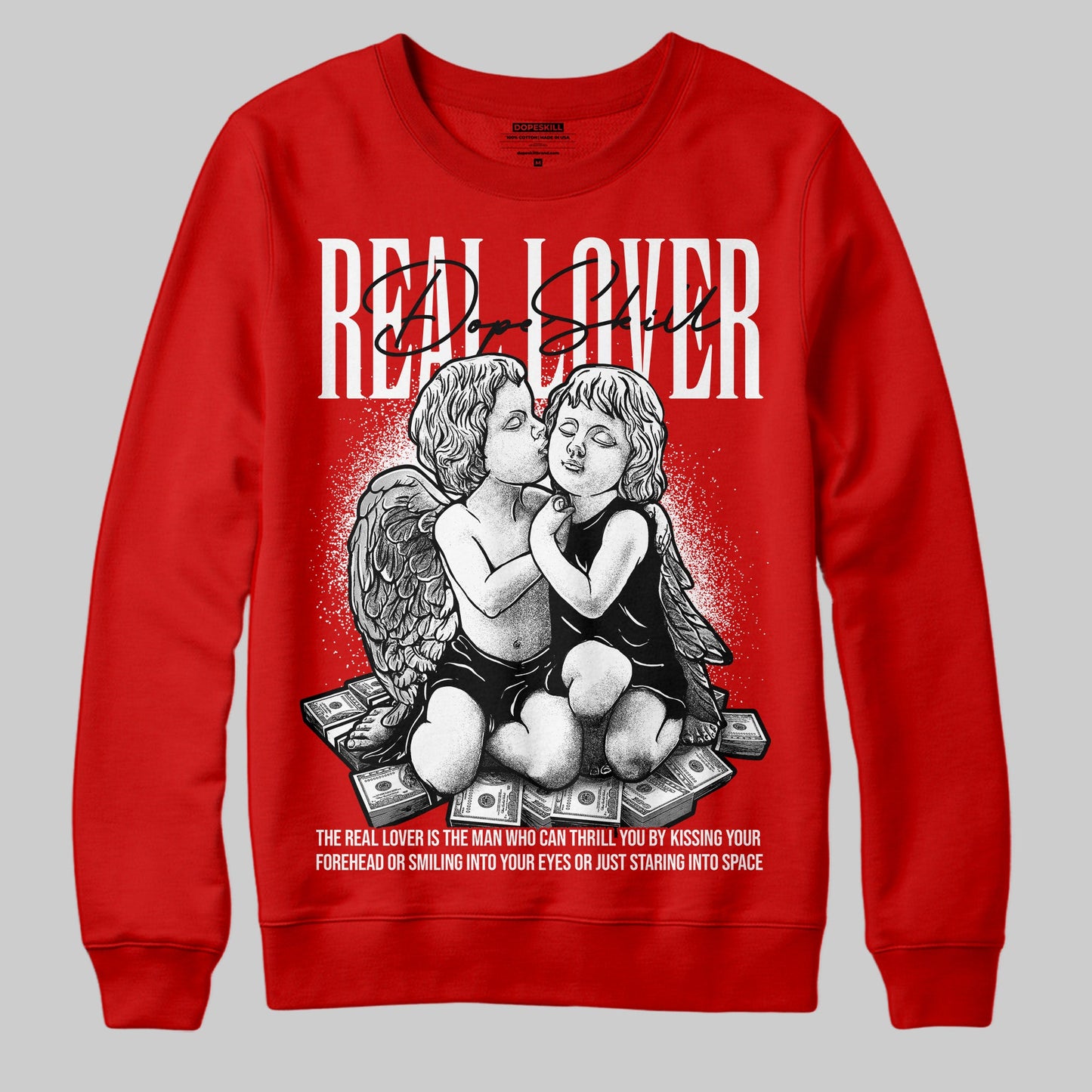 Bred Velvet 11s DopeSkill Red Sweatshirt Real Lover Graphic