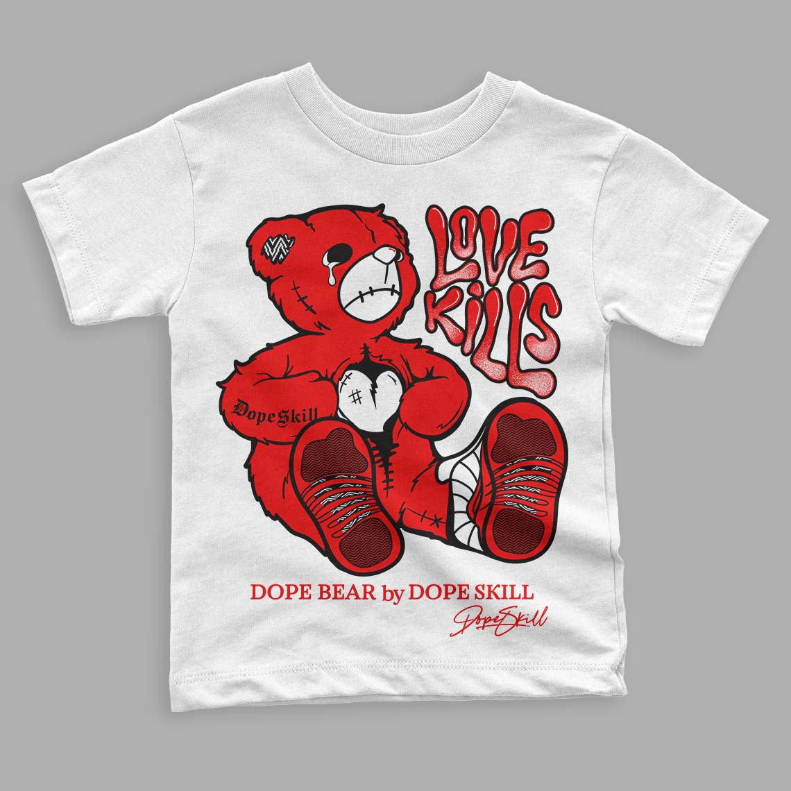 Cherry 12s DopeSkill Toddler Kids T-shirt Love Kills Graphic