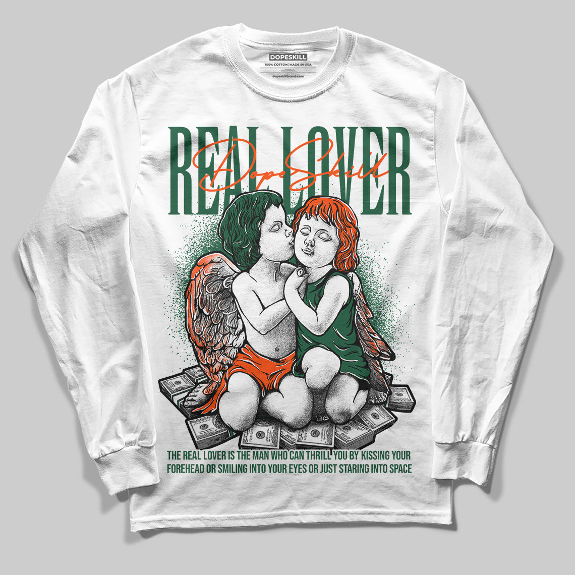 Dunk Low Team Dark Green Orange DopeSkill Long Sleeve T-Shirt Real Lover Graphic