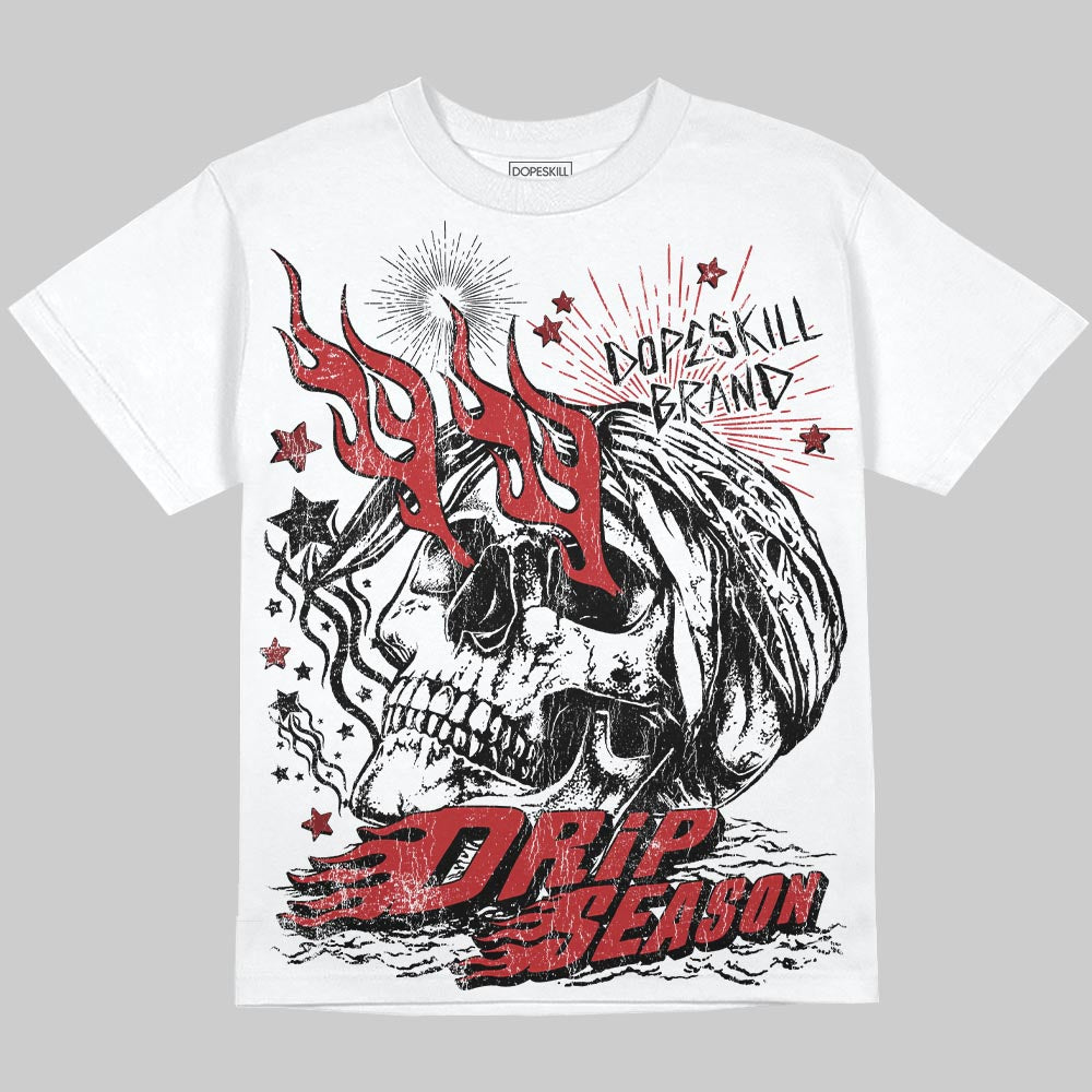 Flu Game 12s DopeSkill Oversize Print T-Shirt Drip Season Graphic