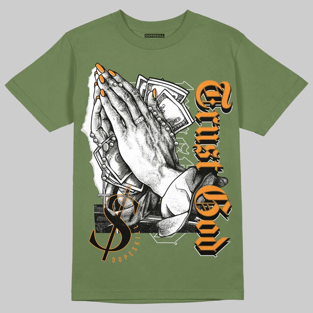 Olive 5s DopeSkill Olive T-shirt Trust God Graphic
