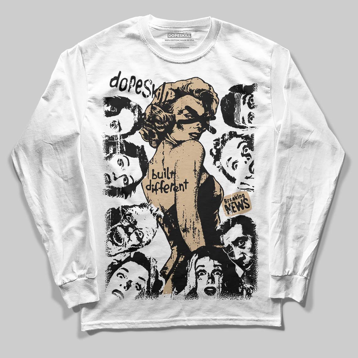 TAN Collection DopeSkill Long Sleeve T-Shirt Built Different Graphic
