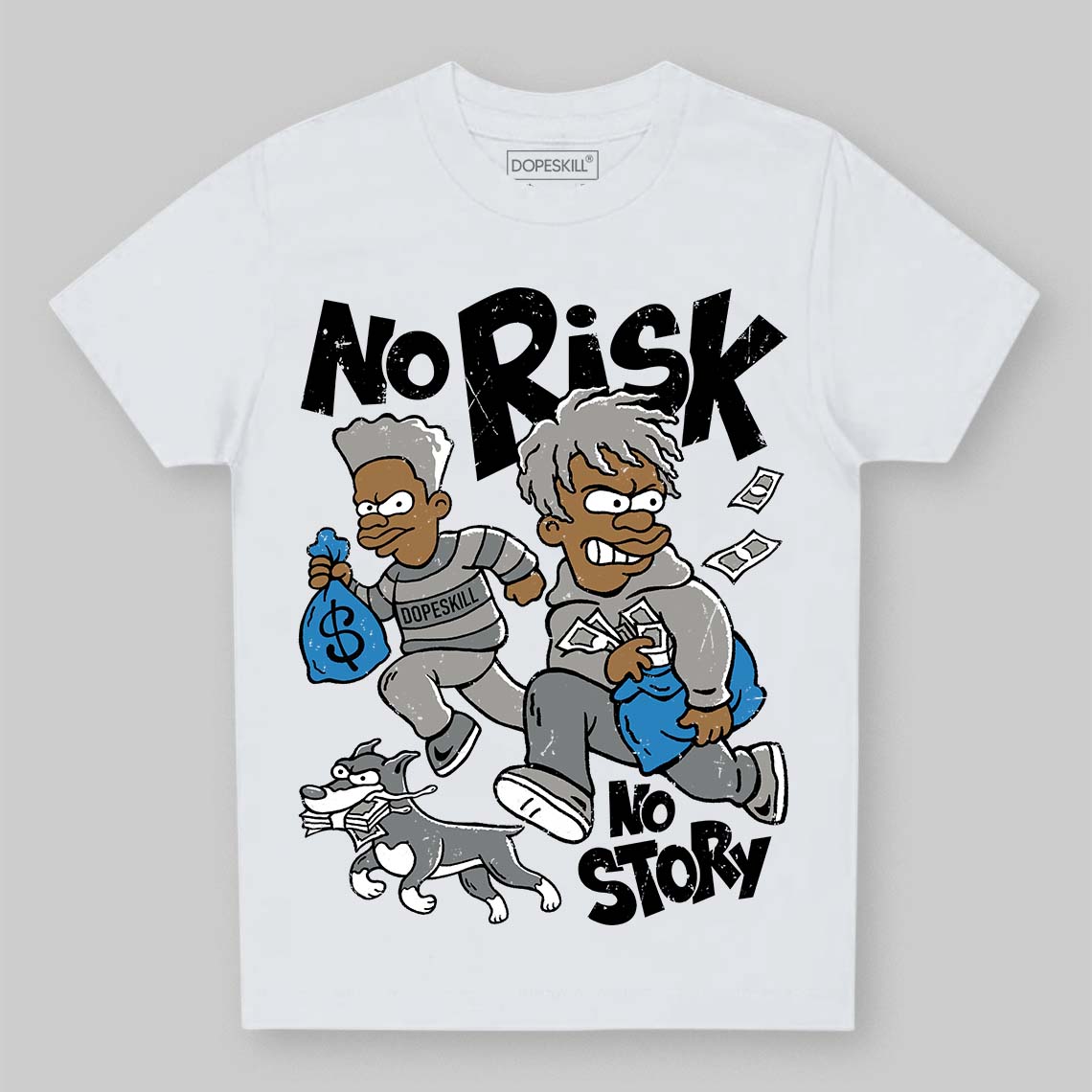 Cool Grey 9s DopeSkill Toddler Kids T-shirt No Risk No Story Graphic