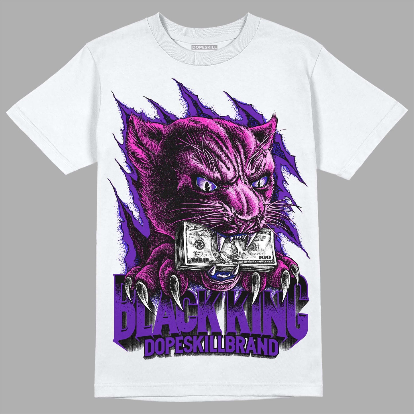 Court Purple 13s DopeSkill T-Shirt Black King Graphic