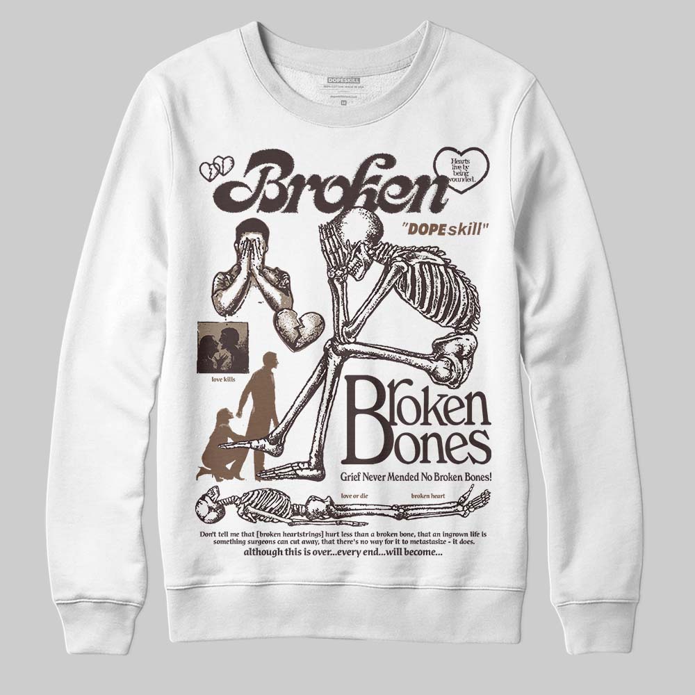 Baroque Brown 12s DopeSkill Sweatshirt Broken Bones Graphic