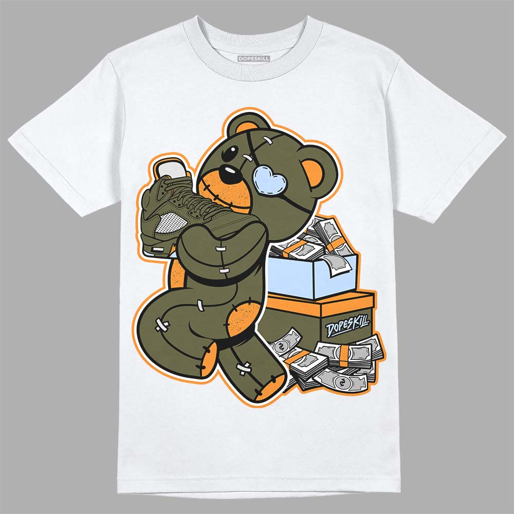 Olive 5s DopeSkill T-Shirt Bear Steals Sneaker Graphic