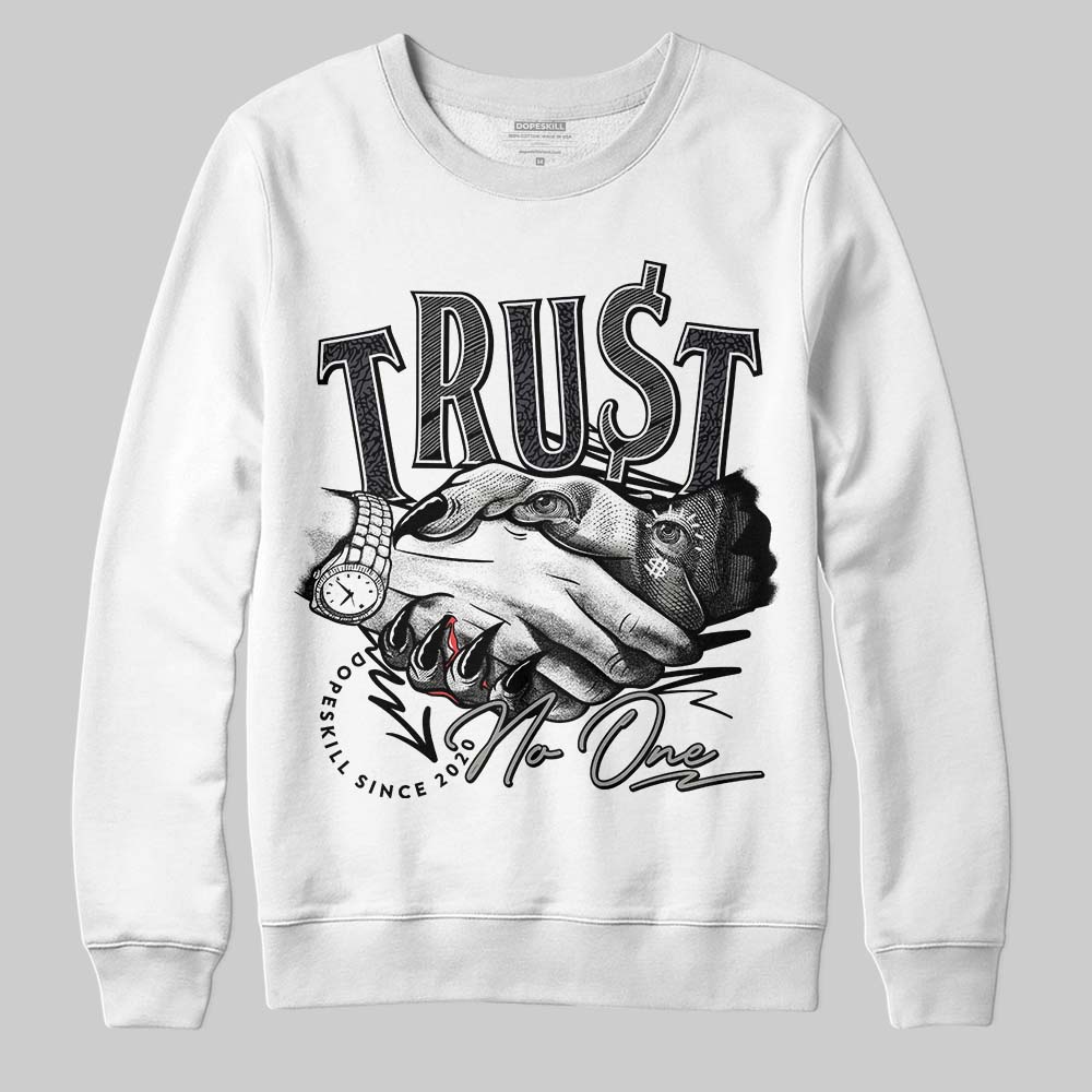 Black Cat 3s DopeSkill Sweatshirt Trust No One Graphic