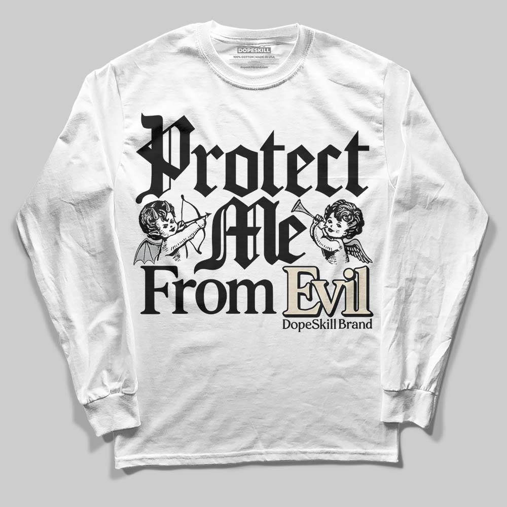 Reverse Metallic 5s DopeSkill Long Sleeve T-Shirt Protect Me From Evil Graphic