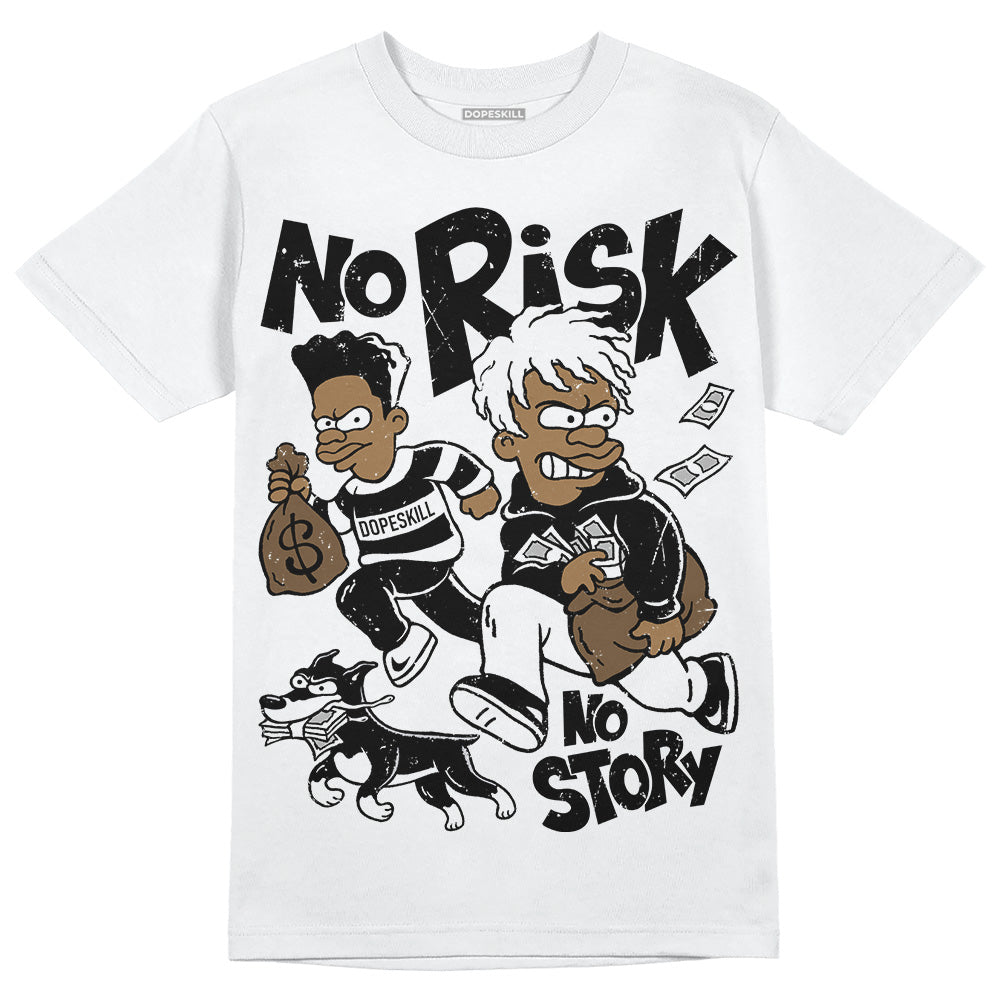 Black and White Collection DopeSkill T-Shirt No Risk No Story Graphic