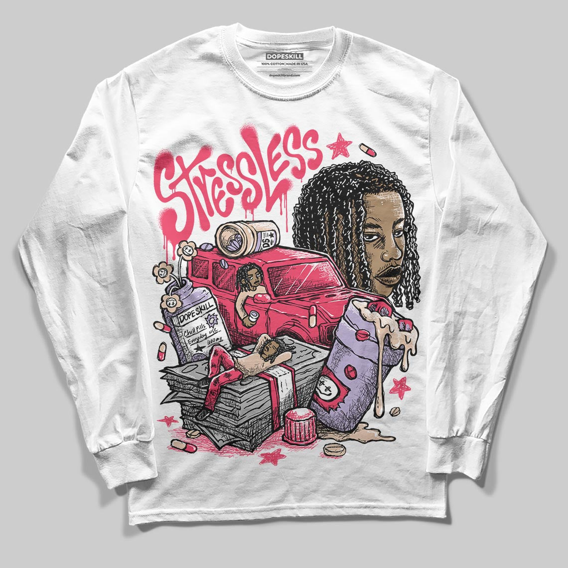 Peanut Butter Jelly 5s DopeSkill Long Sleeve T-Shirt Stressless Graphic