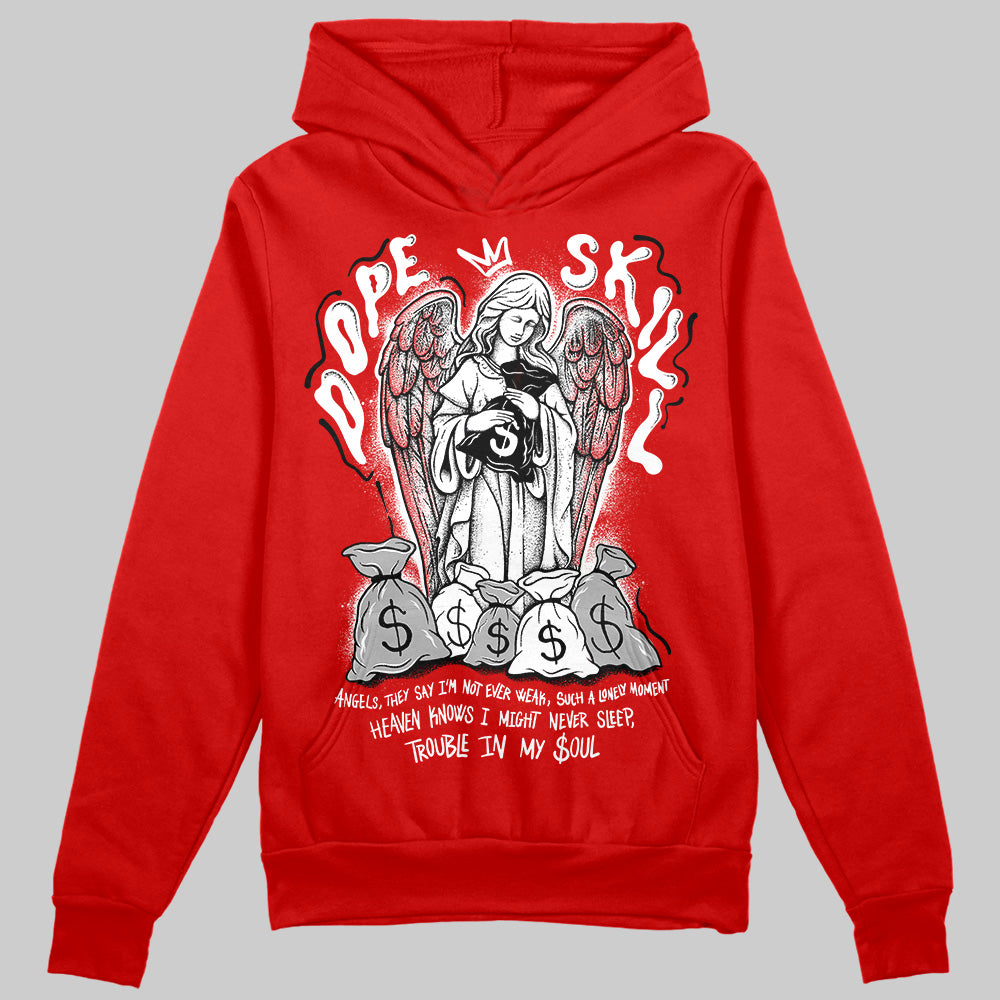 Bred Velvet 11s DopeSkill Red Hoodie Sweatshirt Angels Graphic