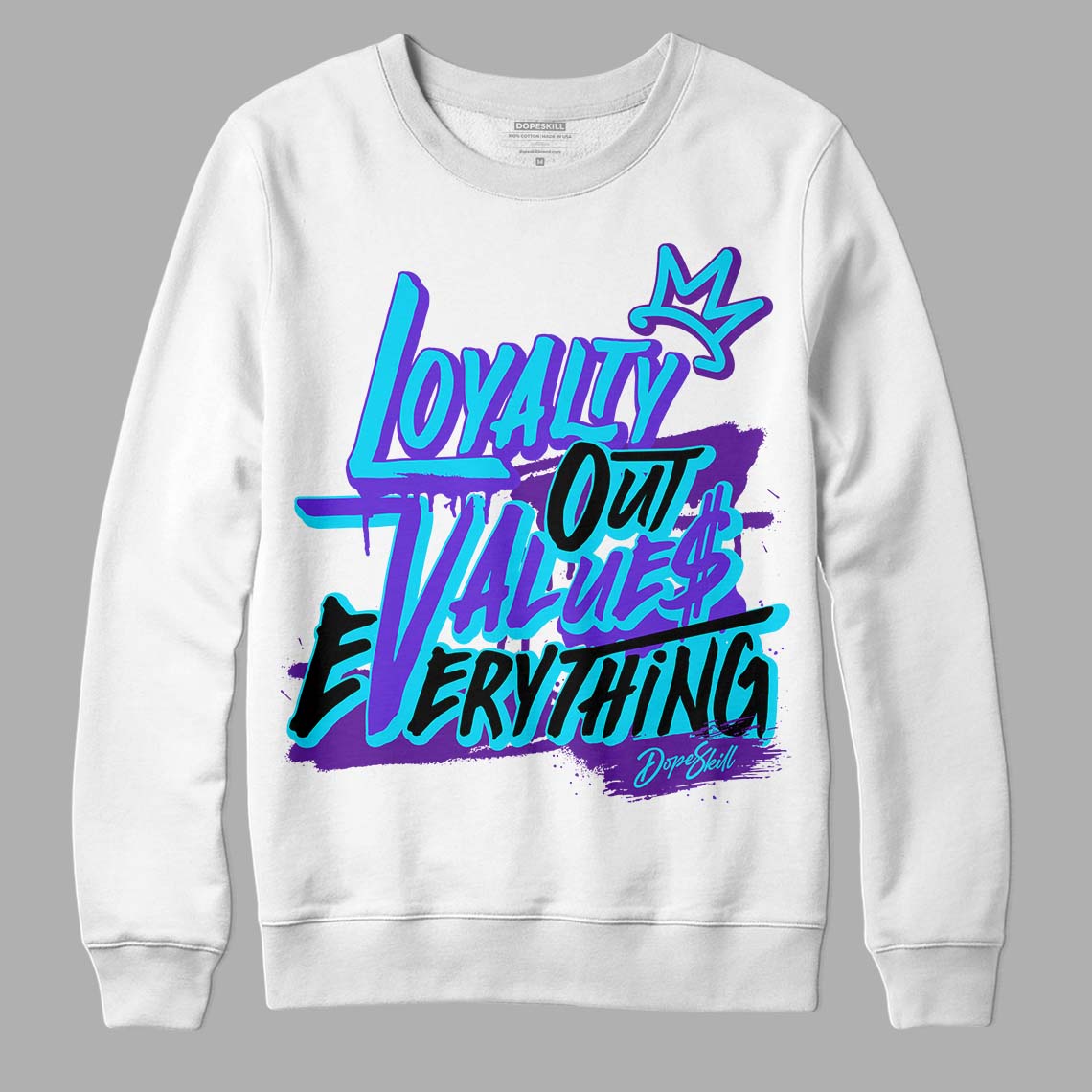 Aqua 6s DopeSkill Sweatshirt LOVE Graphic